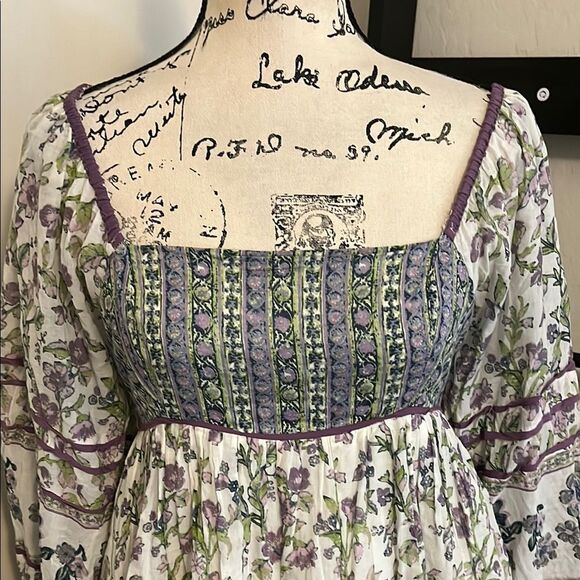 Free People Endless Afternoon Dress Floral Bohemian Babydoll Coquette Romantic - Picture 7 of 15